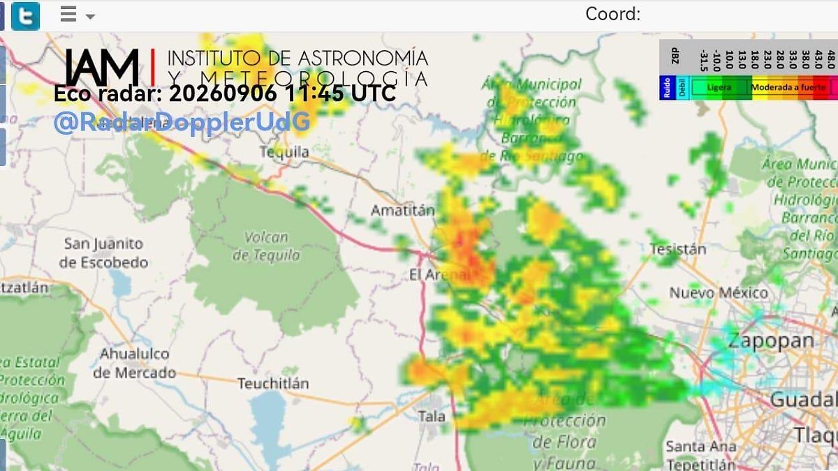 Pronostican persistencia de nublados y lluvias en Guadalajara para el inicio de semana