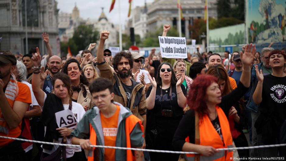 Masivas protestas en España exigen soluciones ante la crisis habitacional